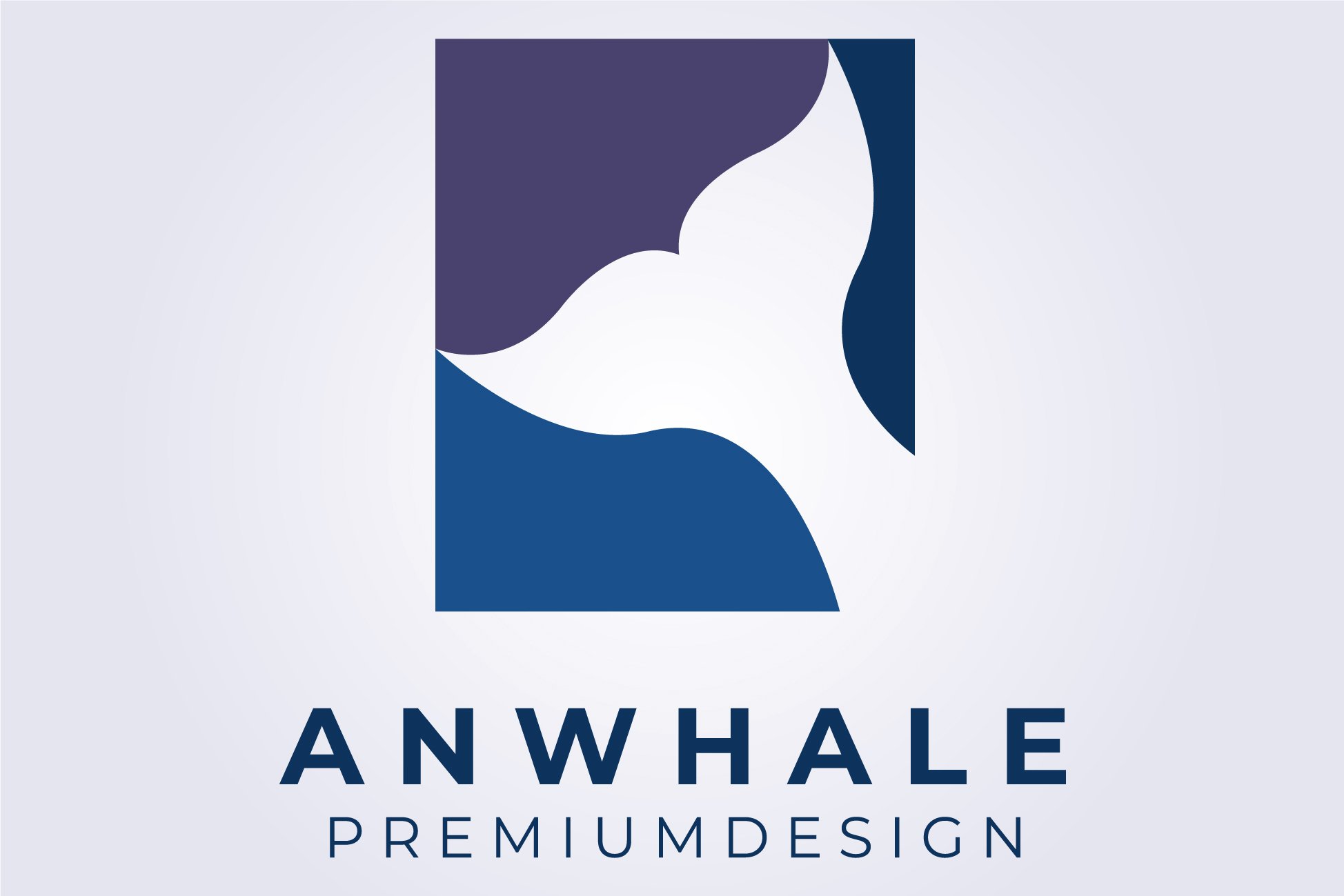 Blue whale tail , simple whale logo cover image.