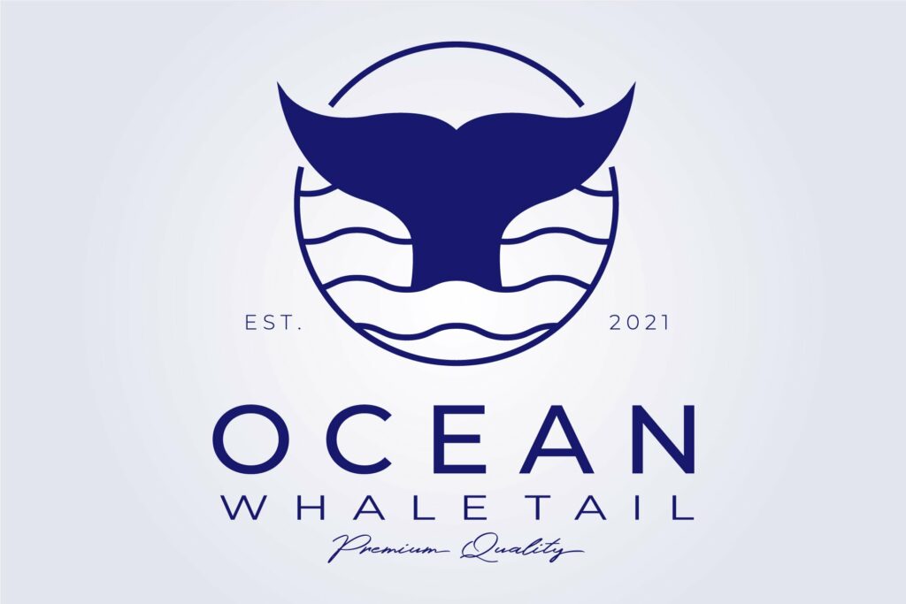 Ocean whale tail logo vector – MasterBundles