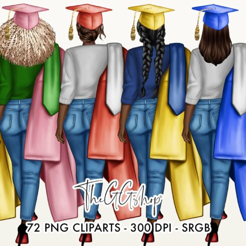 SORORITY GIRLS CLIPART SET cover image.