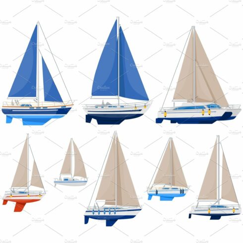 odern sailboat vector illustration cover image.