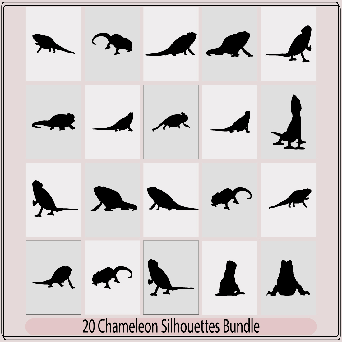 silhouette of a chameleon,Chameleon graphic icon,Chameleon lizard reptile black silhouette,Vector illustration of a chameleon silhouette, cover image.