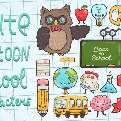 Back to School. Cute characters. cover image.