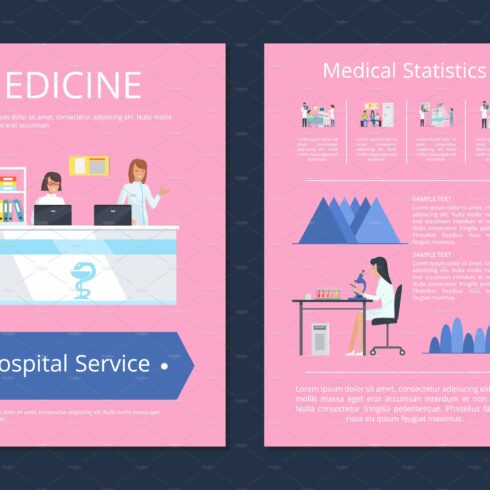 Medidcine Hospital Service Vector cover image.