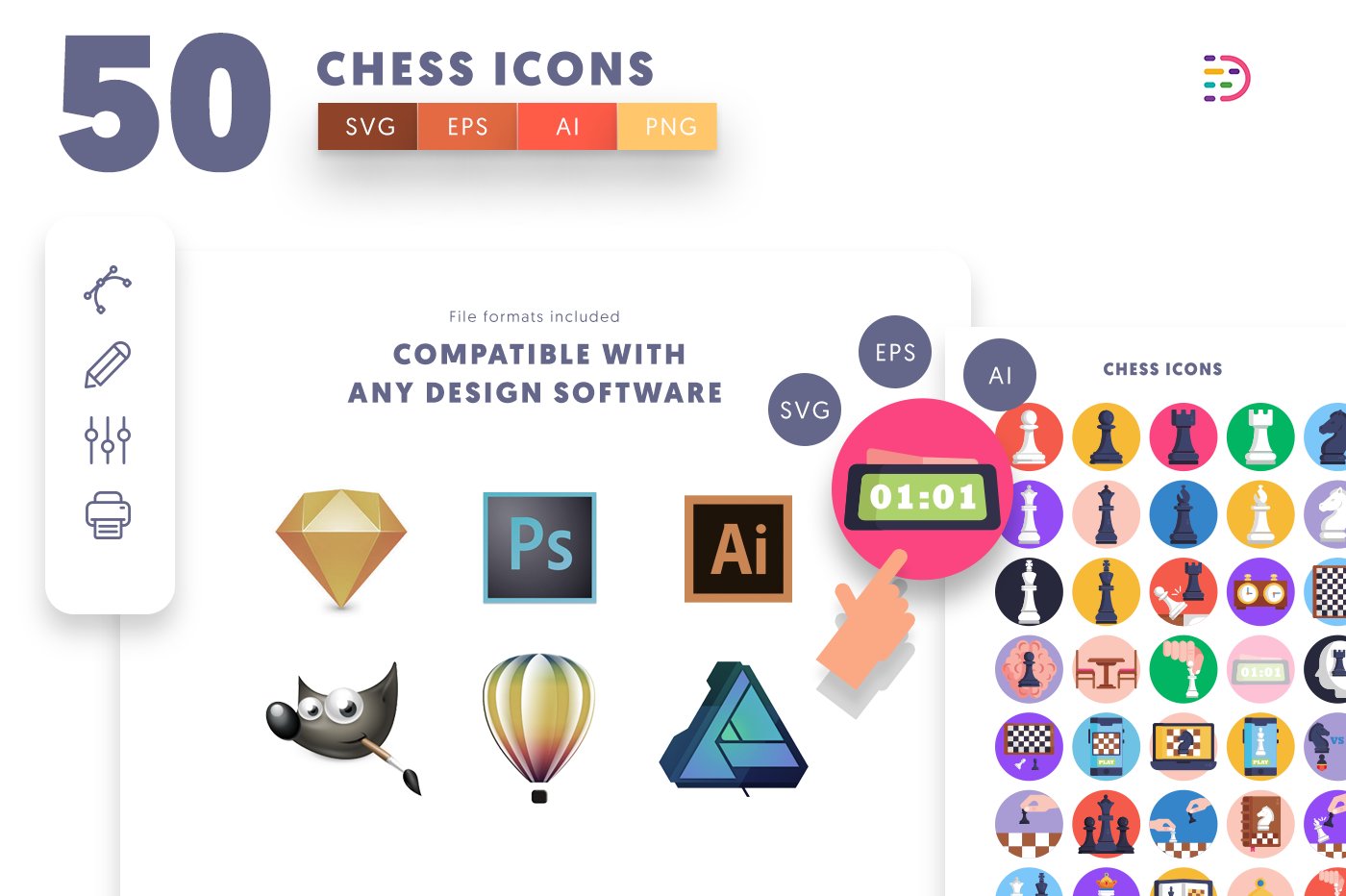 Chess Icons in SVG, PNG, AI to Download