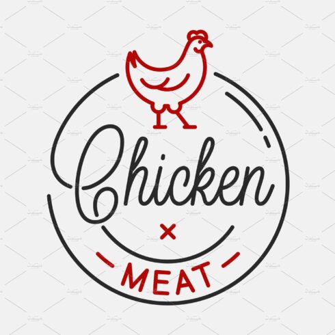 Chicken meat logo. cover image.