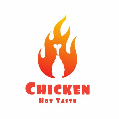 Hot fried chicken logo template cover image.