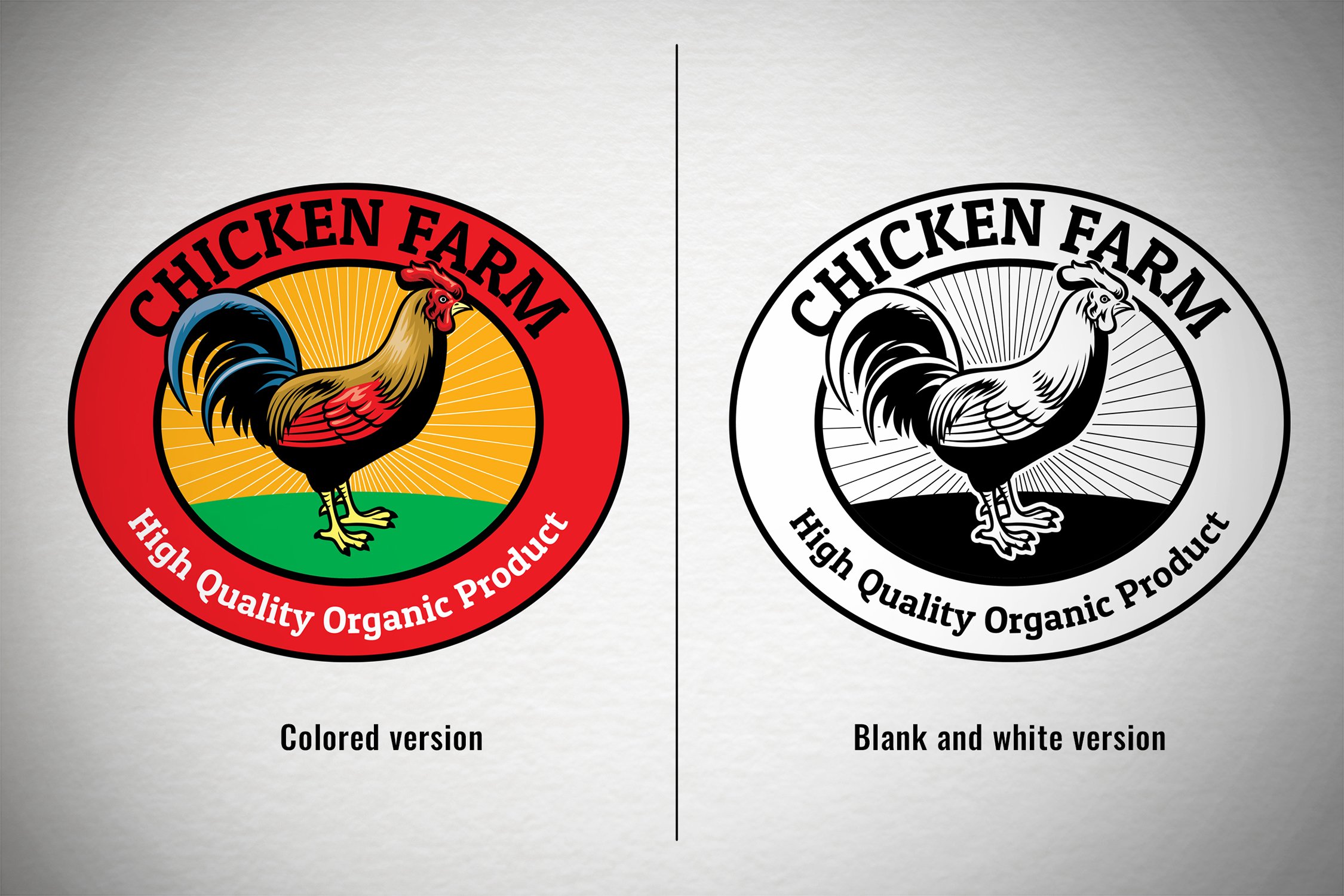 Vintage Chicken Rooster Logo preview image.
