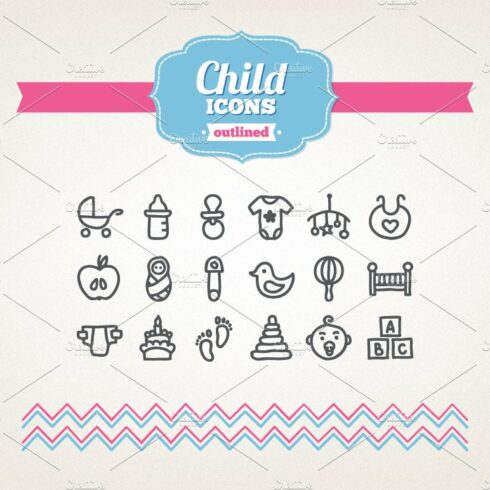 Hand drawn child icons cover image.