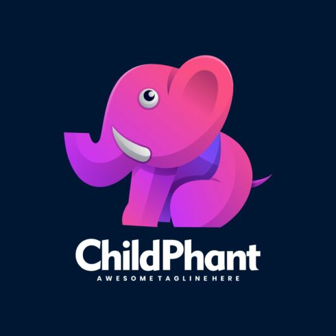 Child Elephant Gradient Colorful cover image.