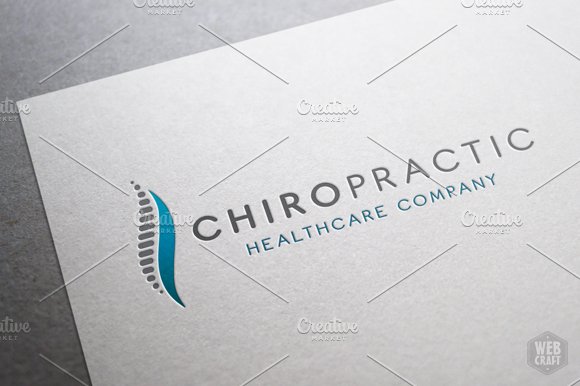 Chiropractic Logo Template preview image.