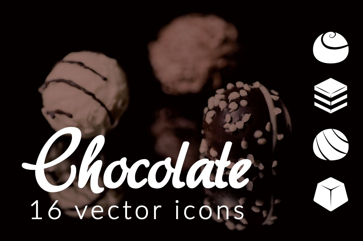 CHOCOLATE - vector icons cover image.
