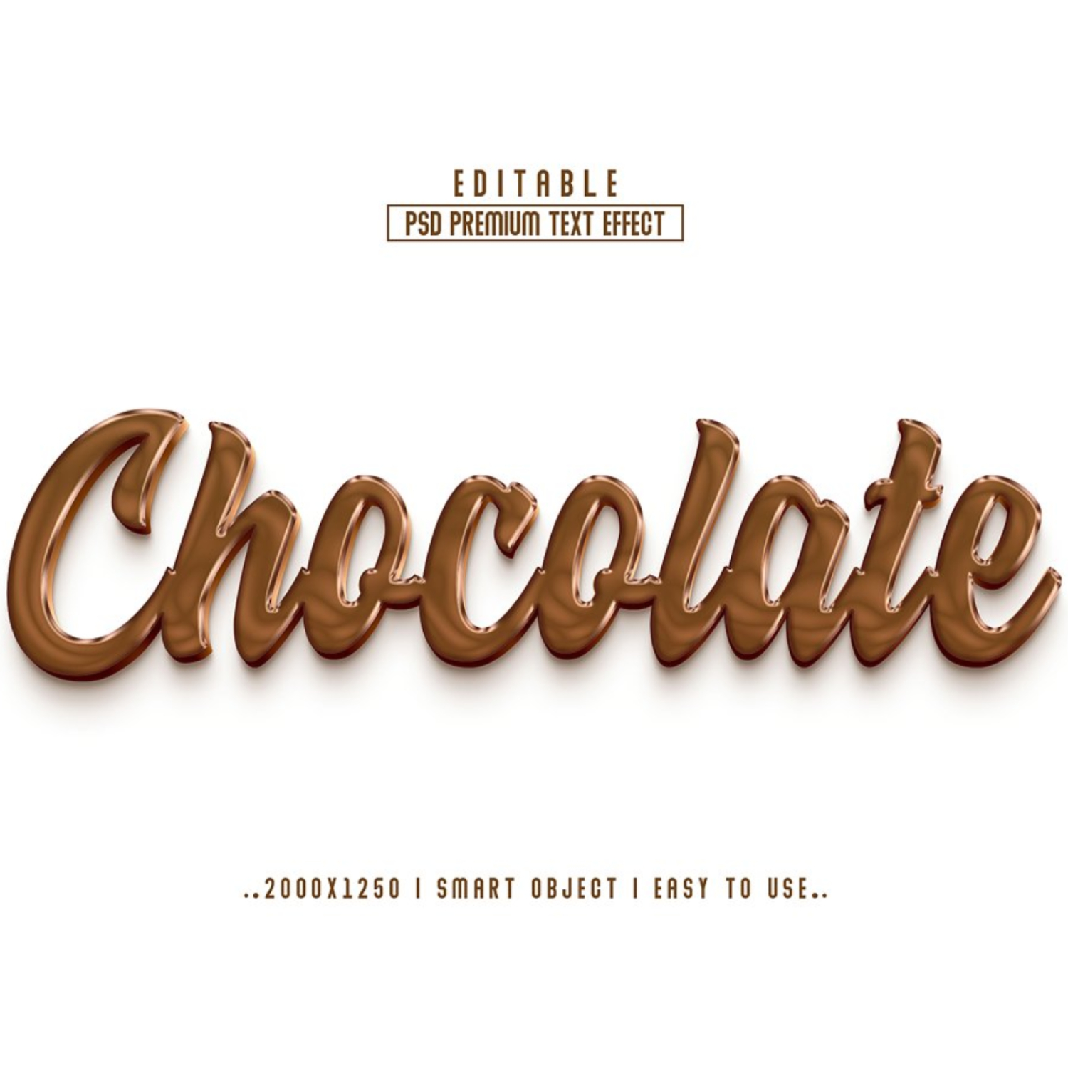 Chocolate text effect.