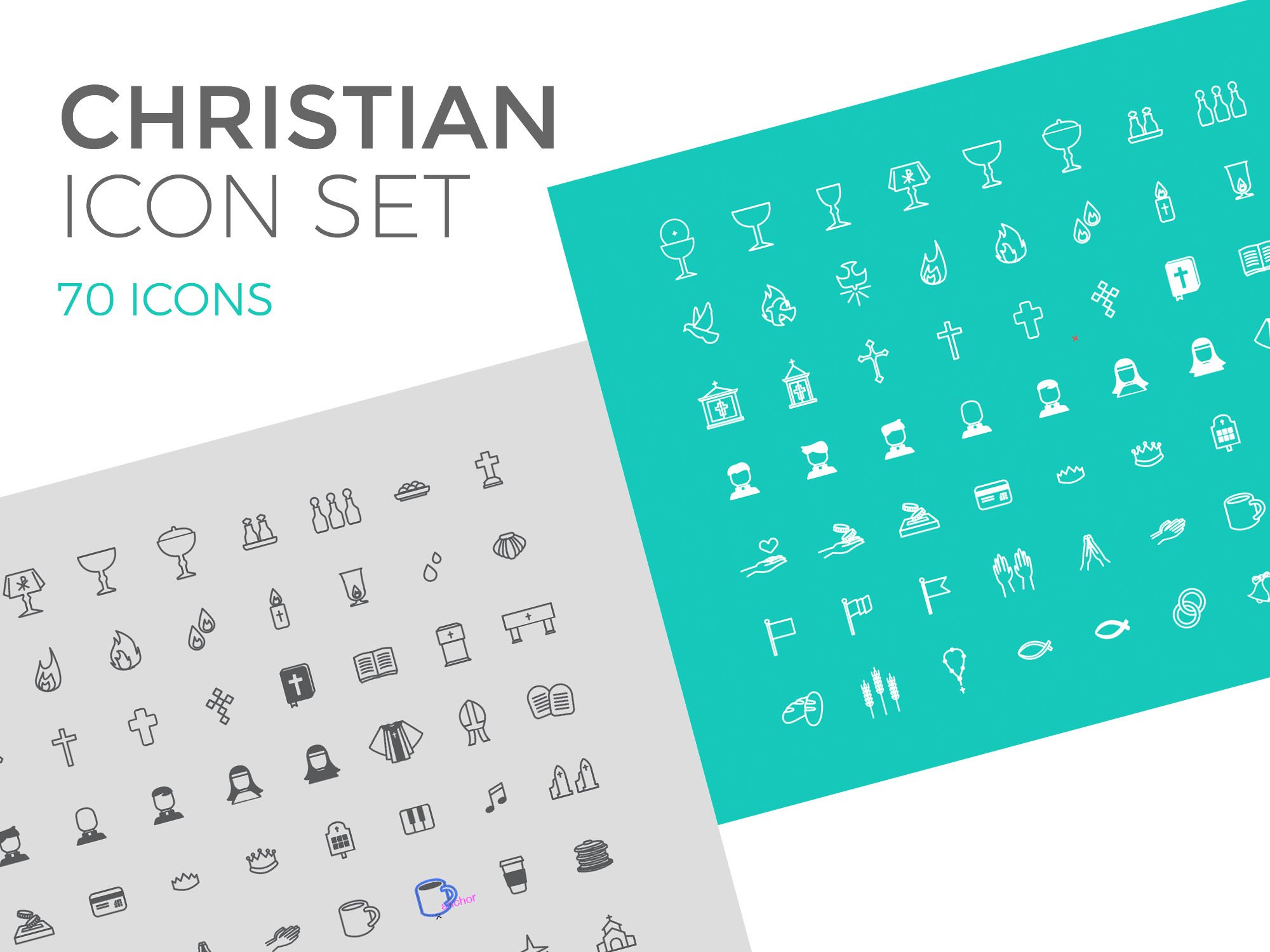 Christian Vector Icons cover image.