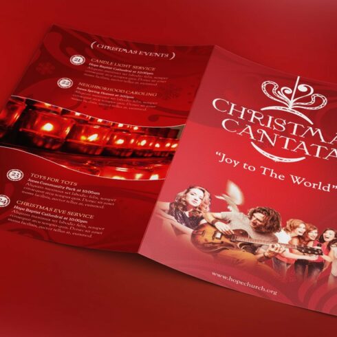 Christmas Cantata Program Template cover image.