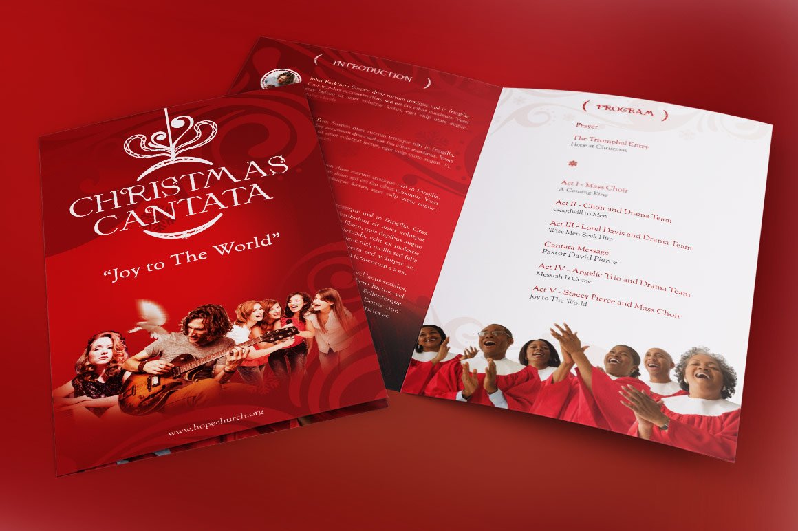 christmas cantata program template preview 3 744