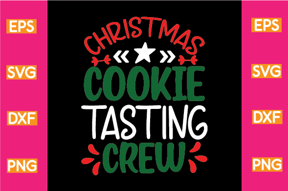 Christmas cookie tasting crew svg cut file.