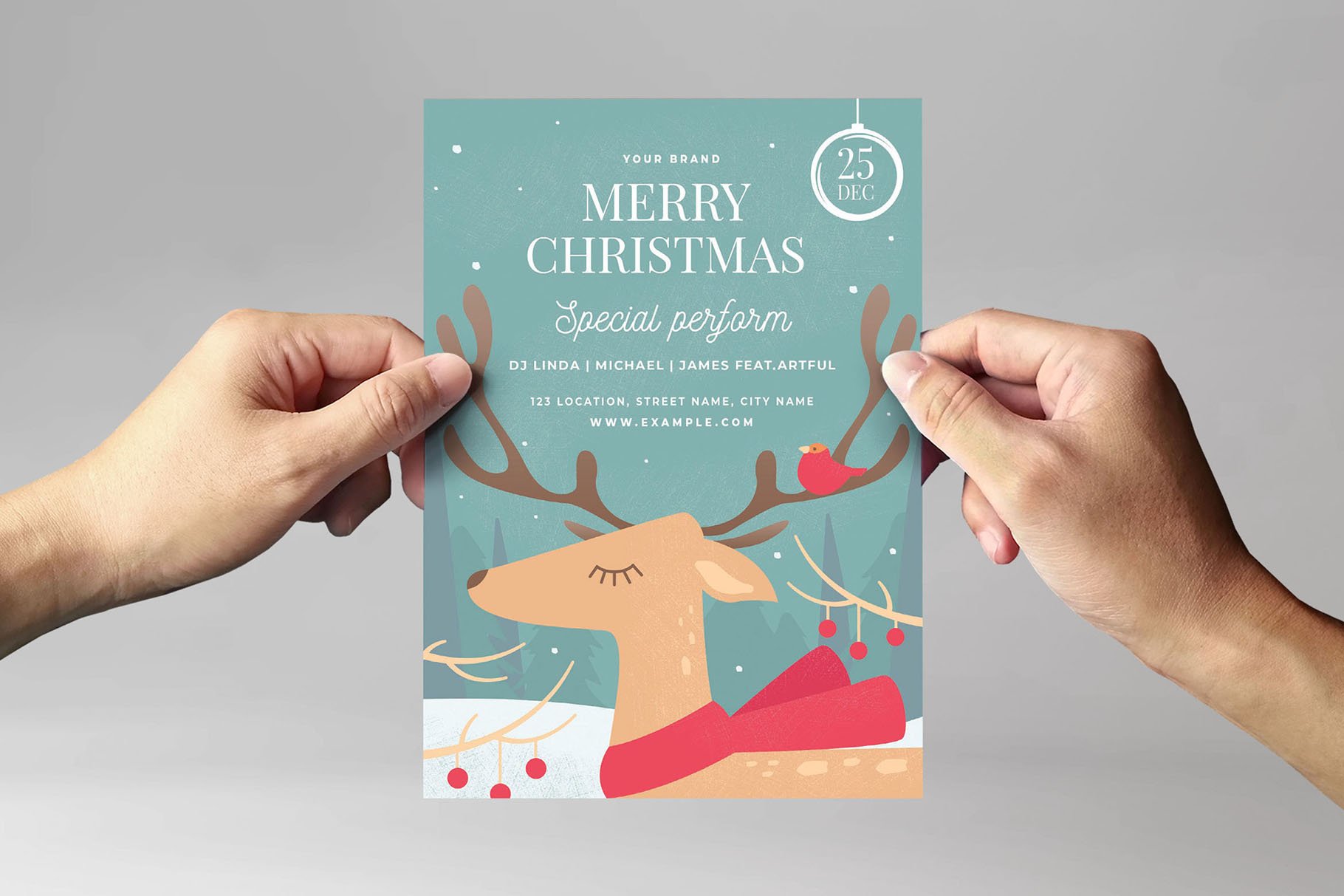 Merry Christmas Greetings Cards preview image.
