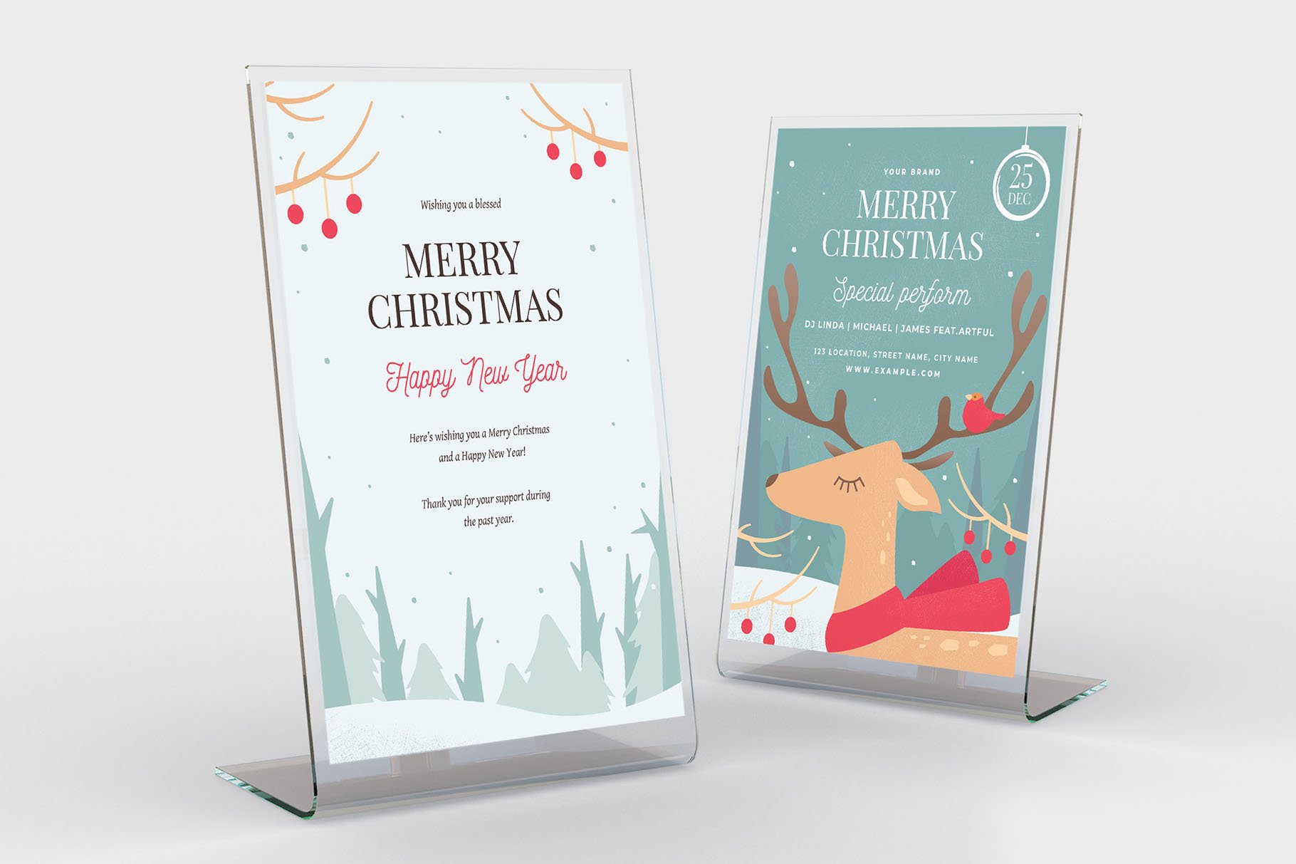 christmas flyer templates table tent 775