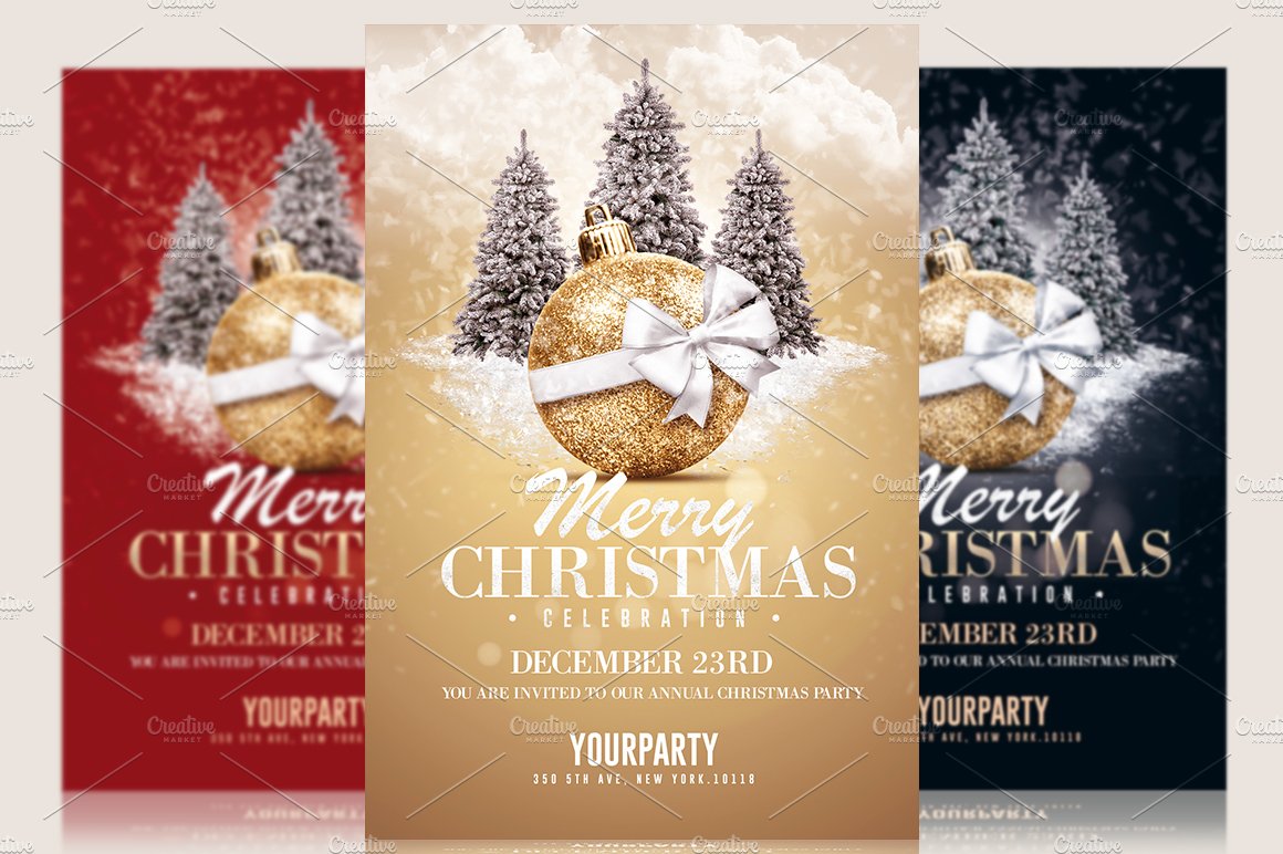 Christmas Invitation - Psd Templates cover image.