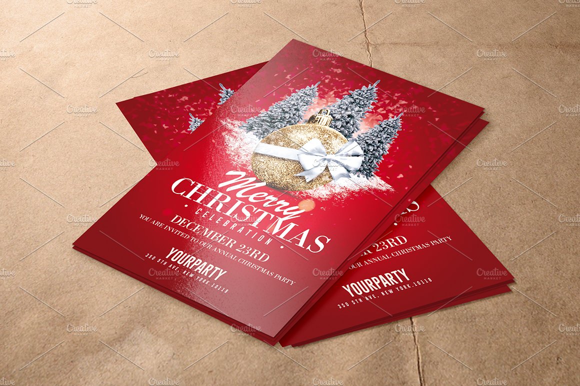 Christmas Invitation - Psd Templates preview image.