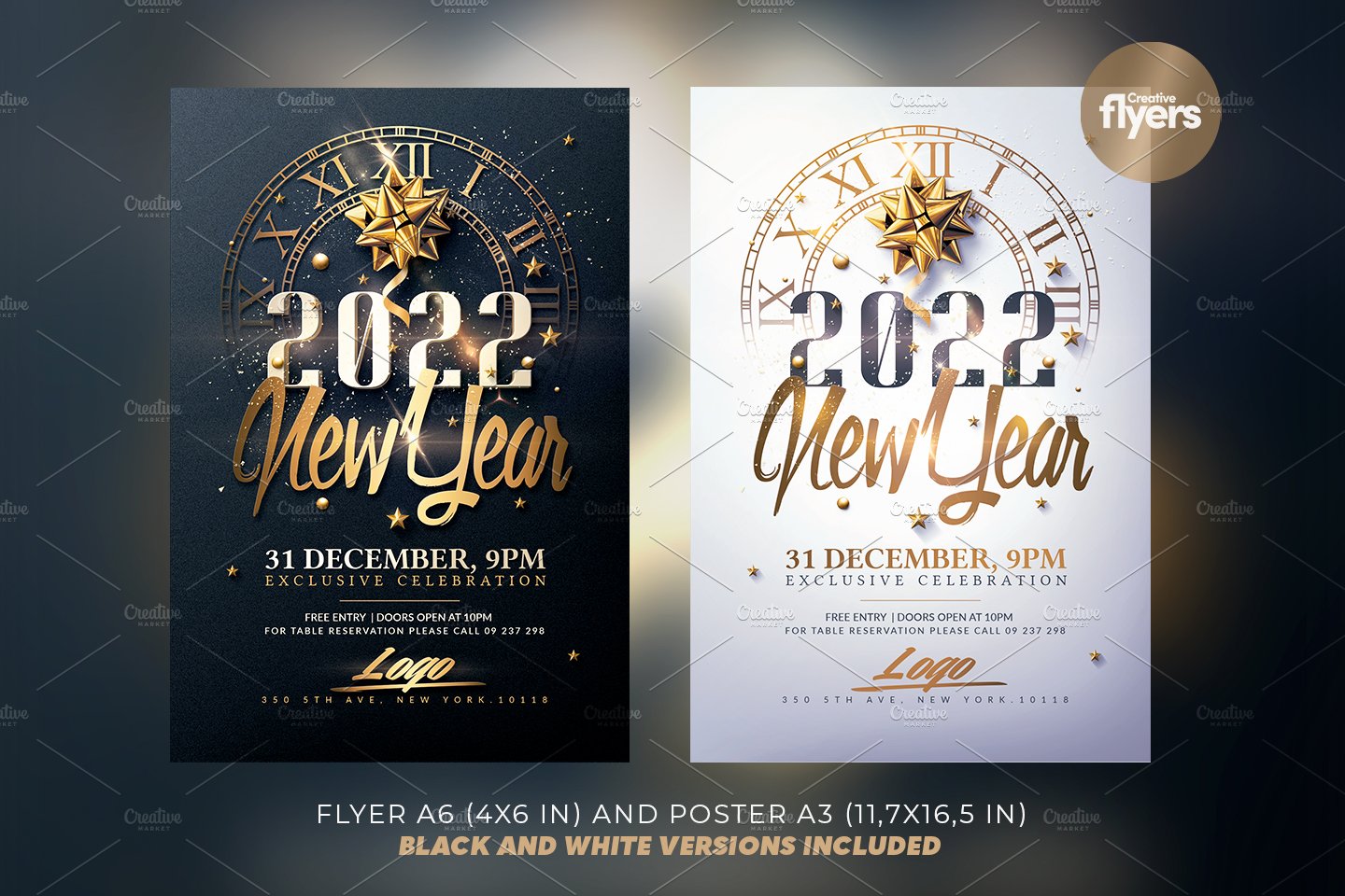 New Year Invitation - Psd Package preview image.