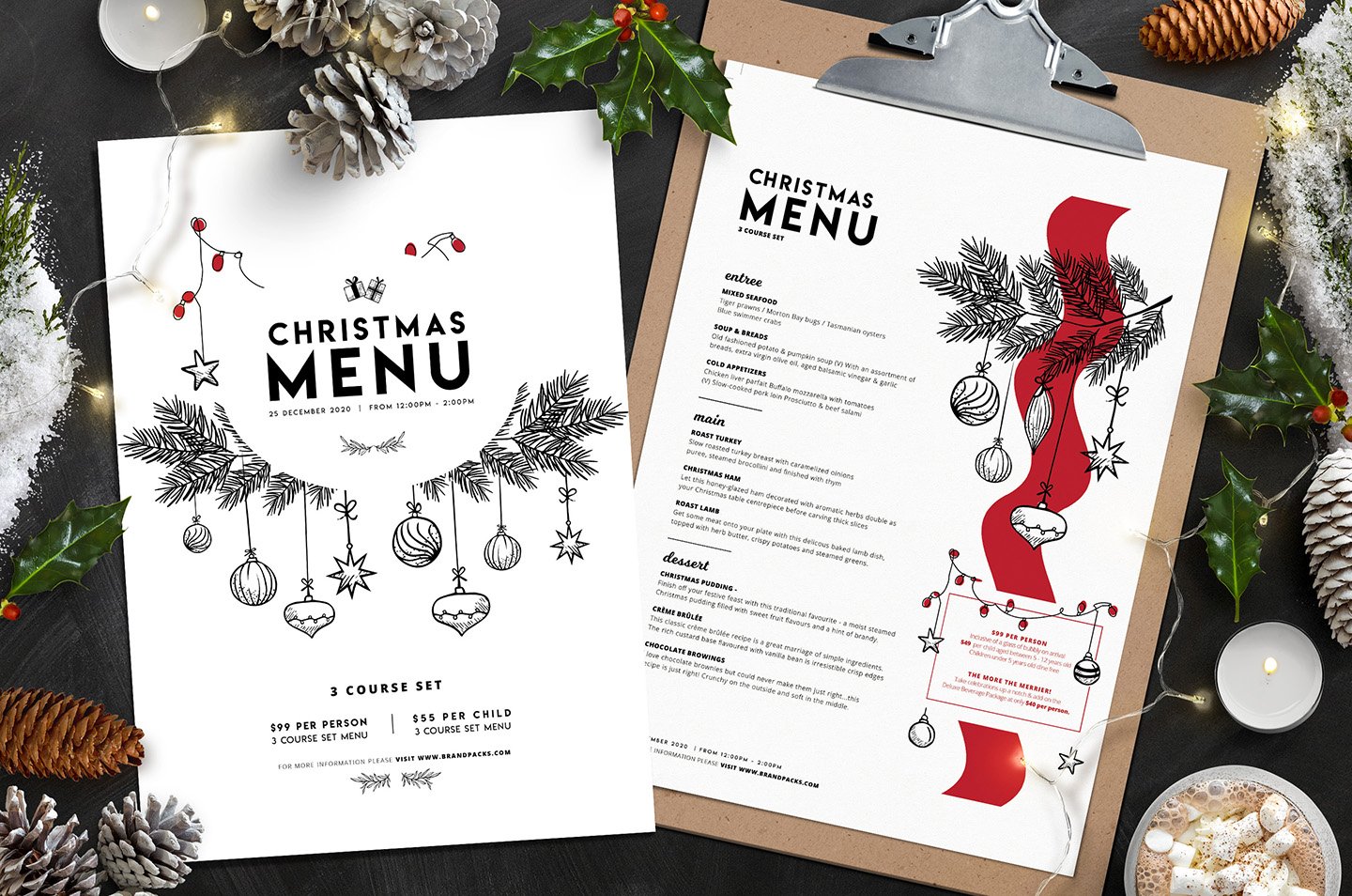 Christmas Menu Template Vol.3 cover image.