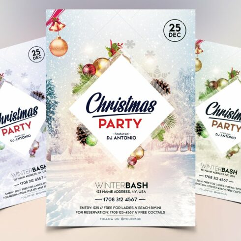 Christmas Party - PSD Flyer Template cover image.