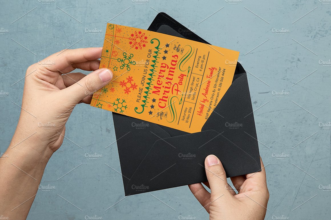 Christmas Party Invitation preview image.