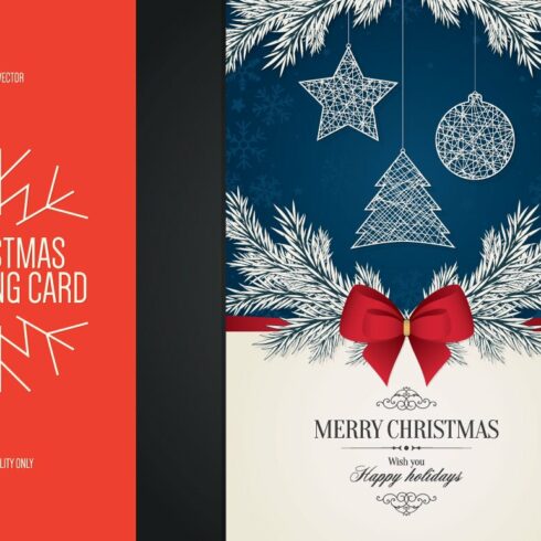 Christmas and New Year greeting card cover image.