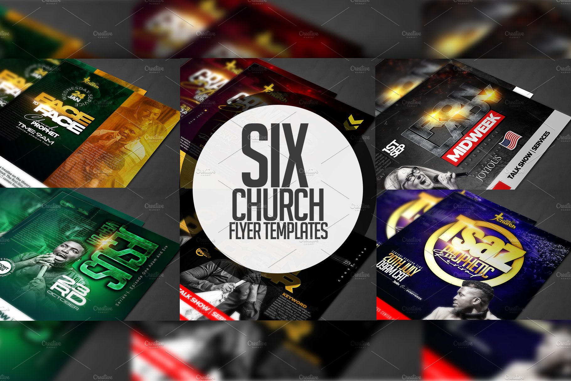 Church Flyer Bundle templates cover image.