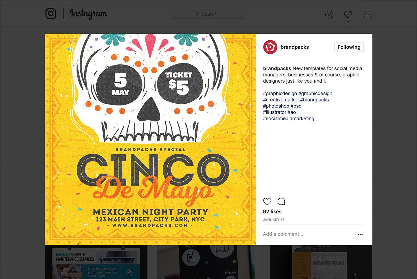 cinco de mayo instagram banners 163