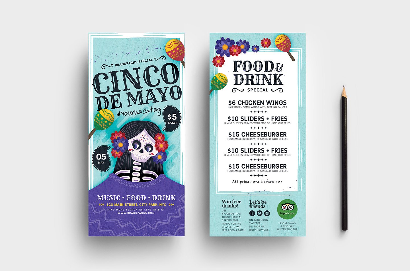 cinco de mayo rack card template 433