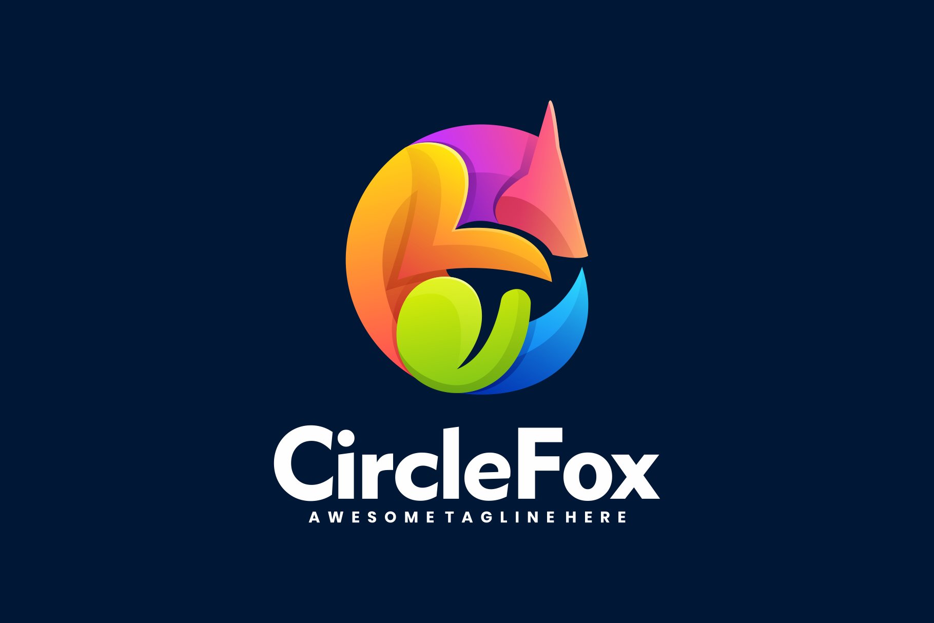 Circle Fox Gradient Colorful Style cover image.