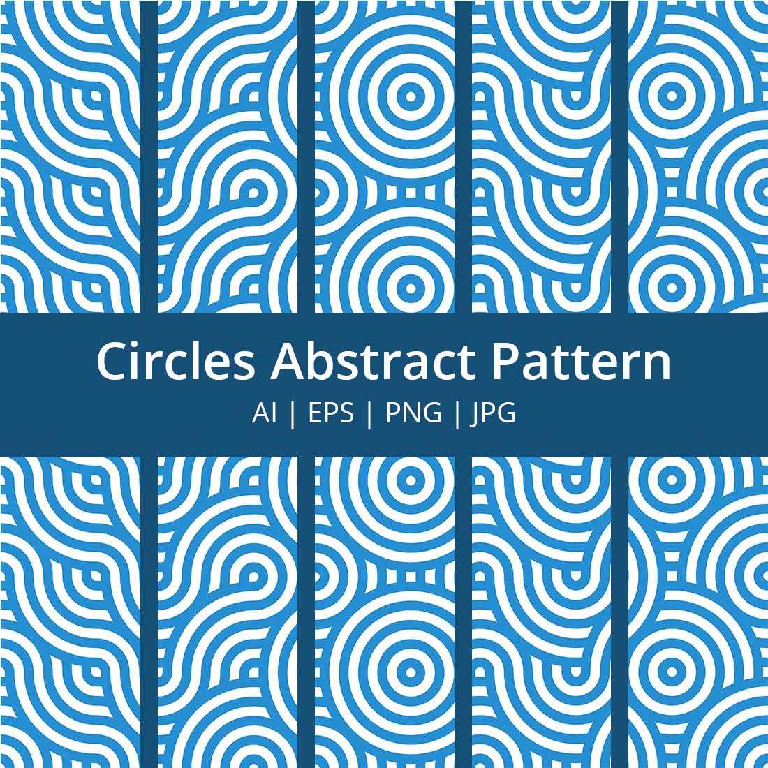 Circles Abstract Seamless Pattern Digital Papers - Vector preview image.