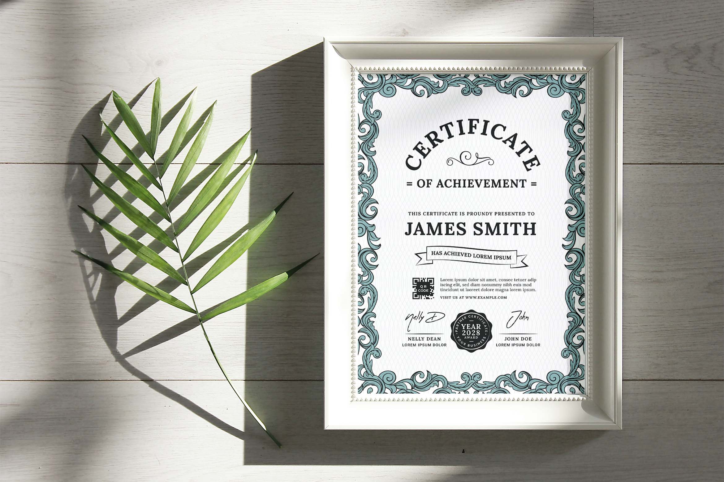 Classic Certificate Template cover image.