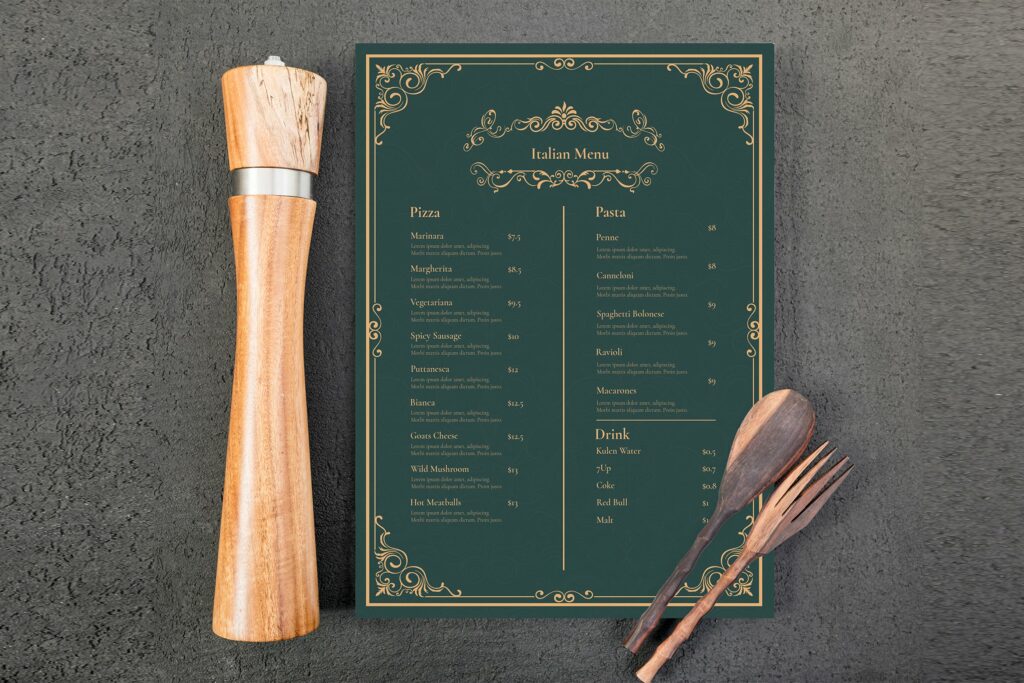 Classic Restaurant Menu Template – MasterBundles