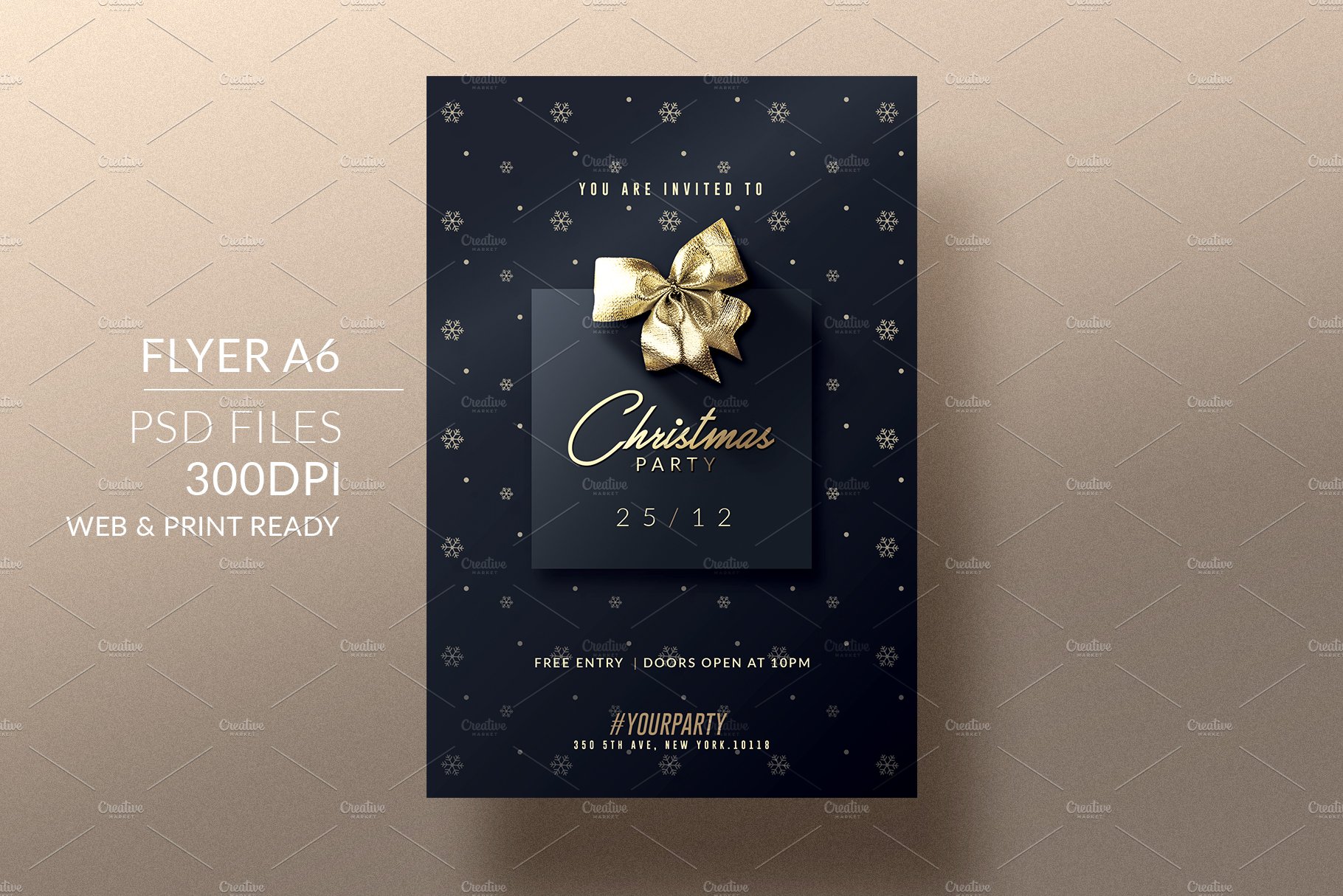 classy christmas flyer template 3 511