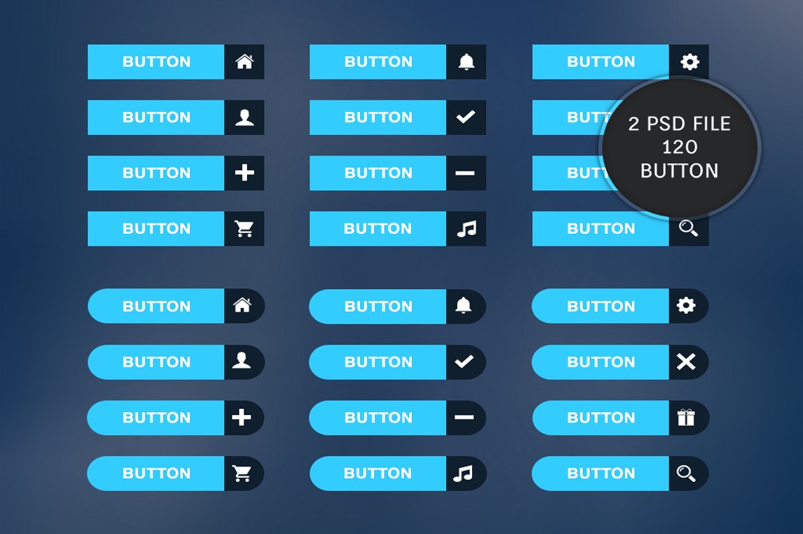 Clean Buttons – MasterBundles