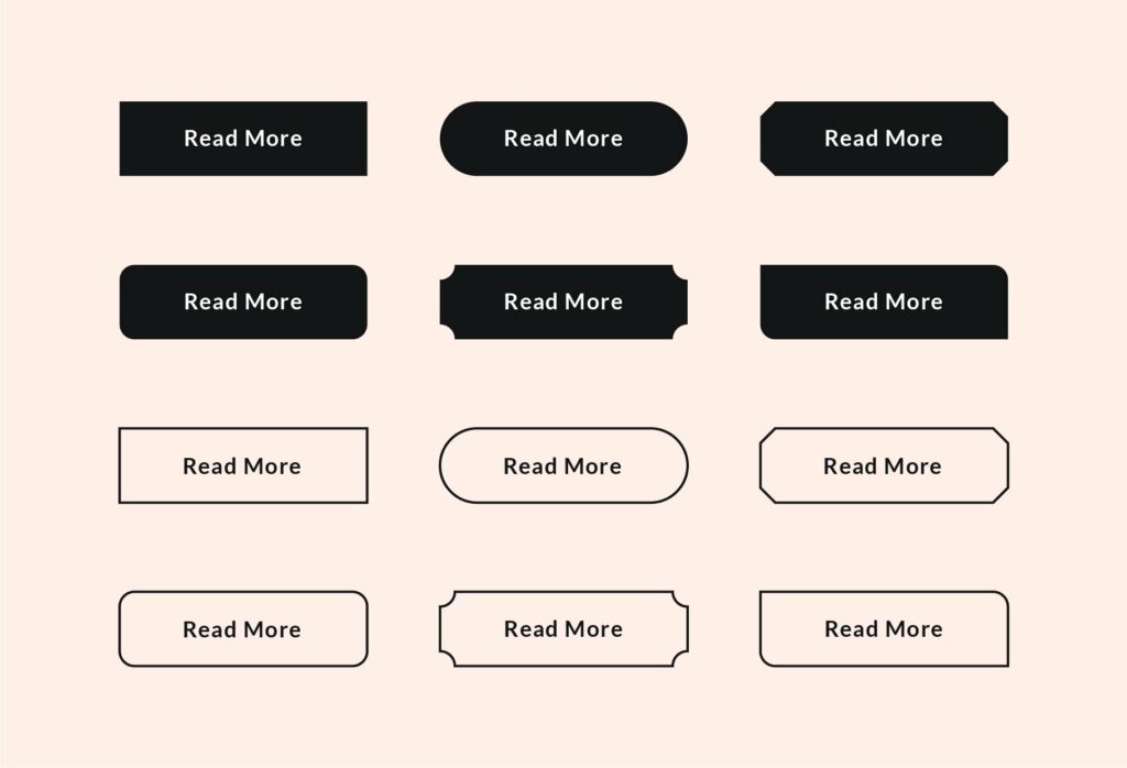 Clean Rounded Buttons Clean Flat Buttons Set – MasterBundles