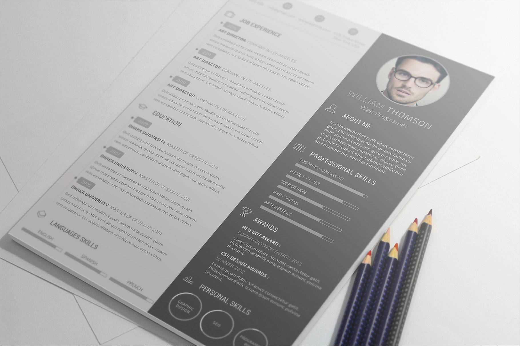 clean resume template 650