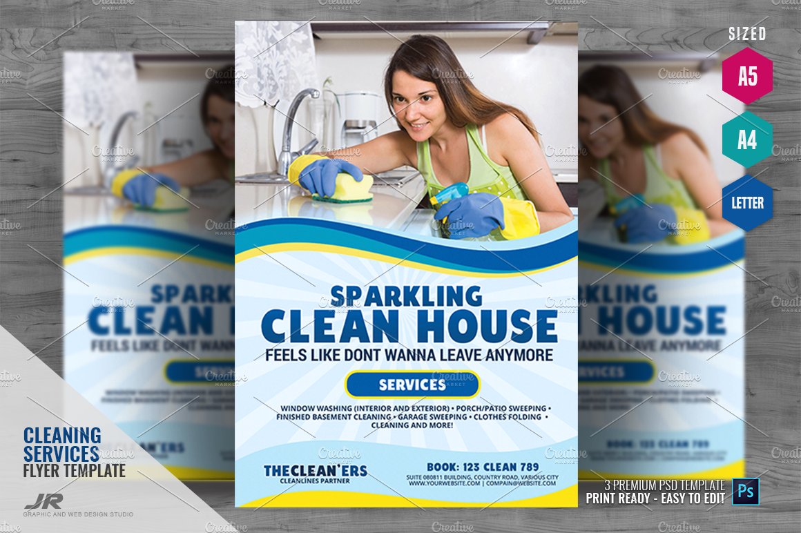 Cleaning Template Flyer cover image.
