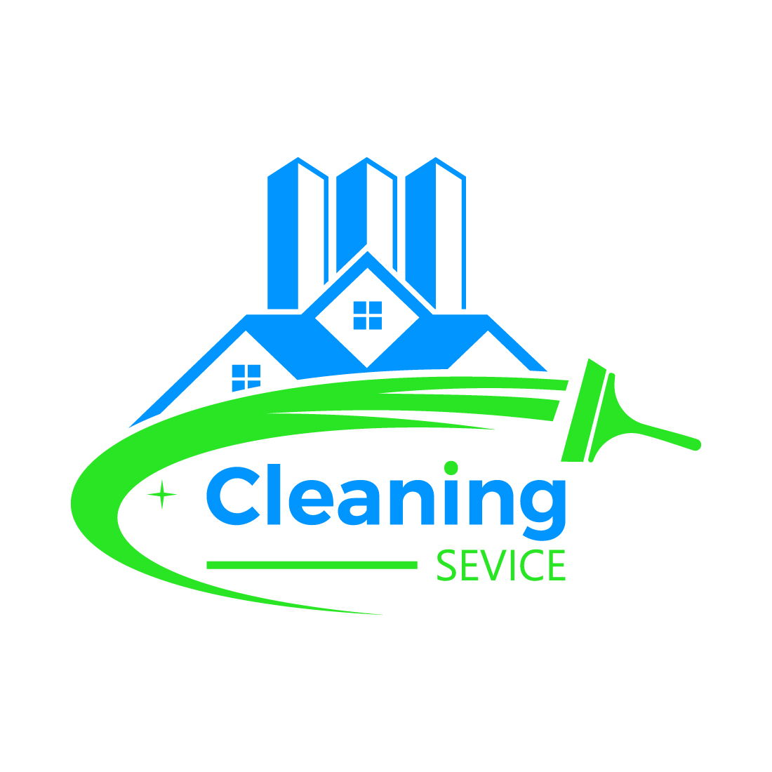 Cleaning service logo design, Vector design concept preview image.