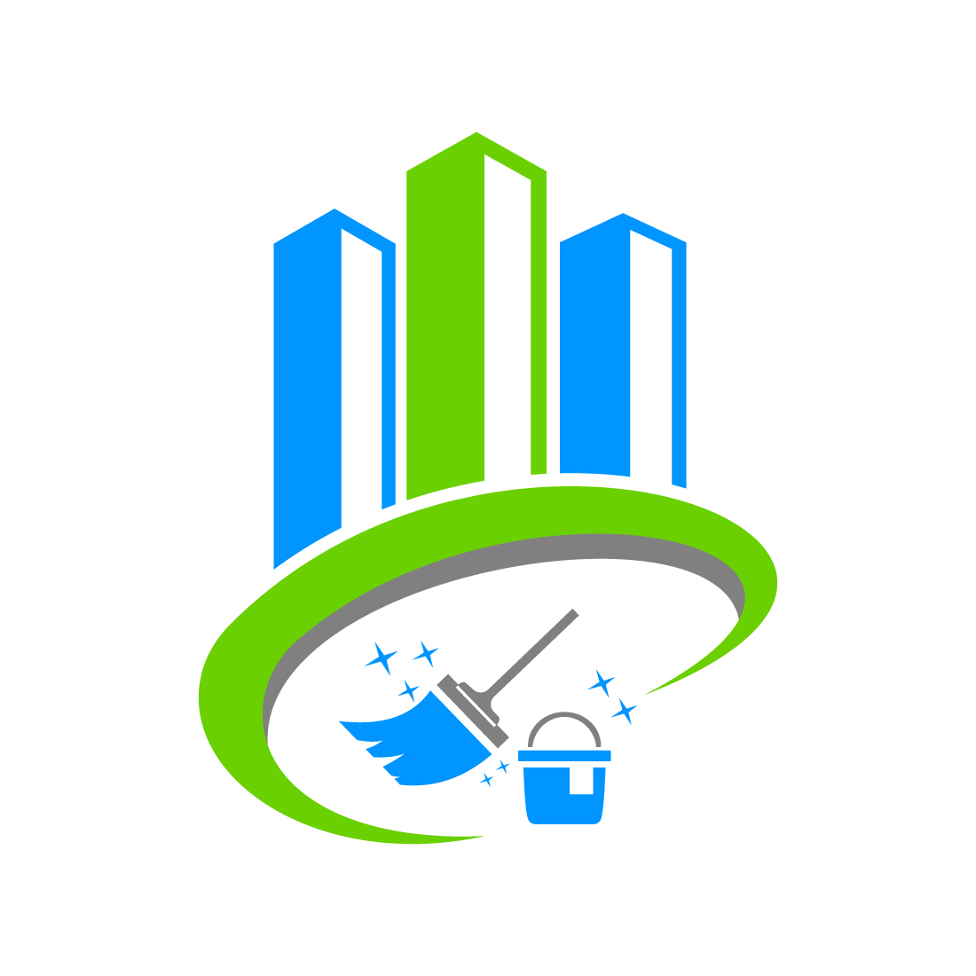 Cleaning service logo design, Vector design concept preview image.