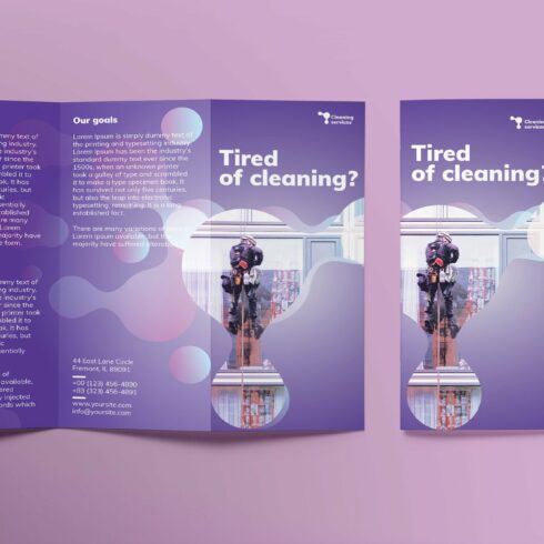 Cleaning Service Brochure Trifold cover image.