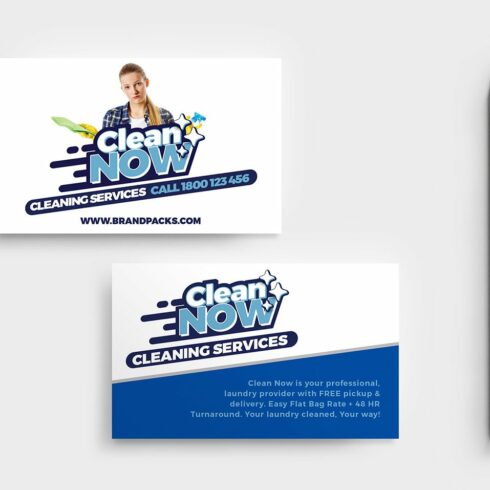 Cleaning Service Business Card cover image.