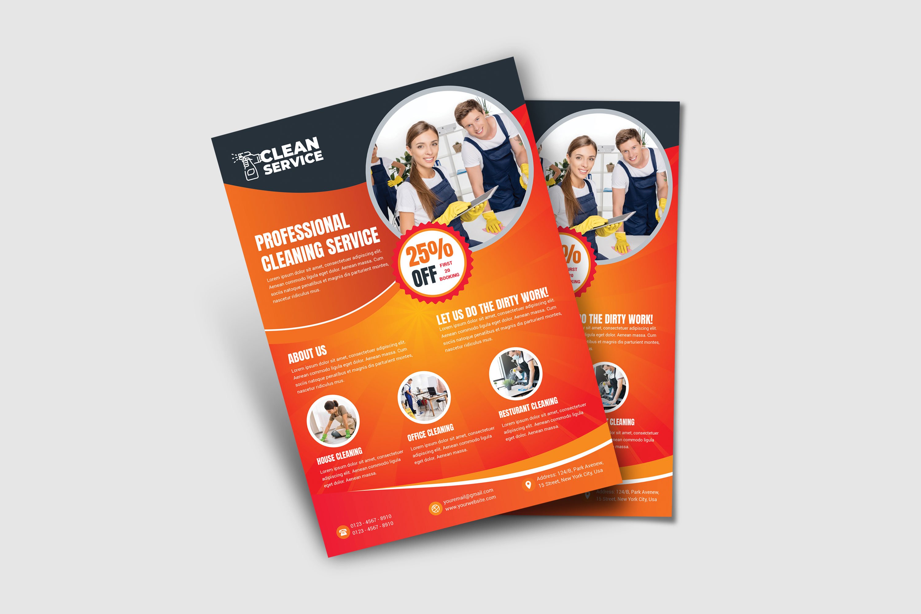cleaning service flyer template3 419
