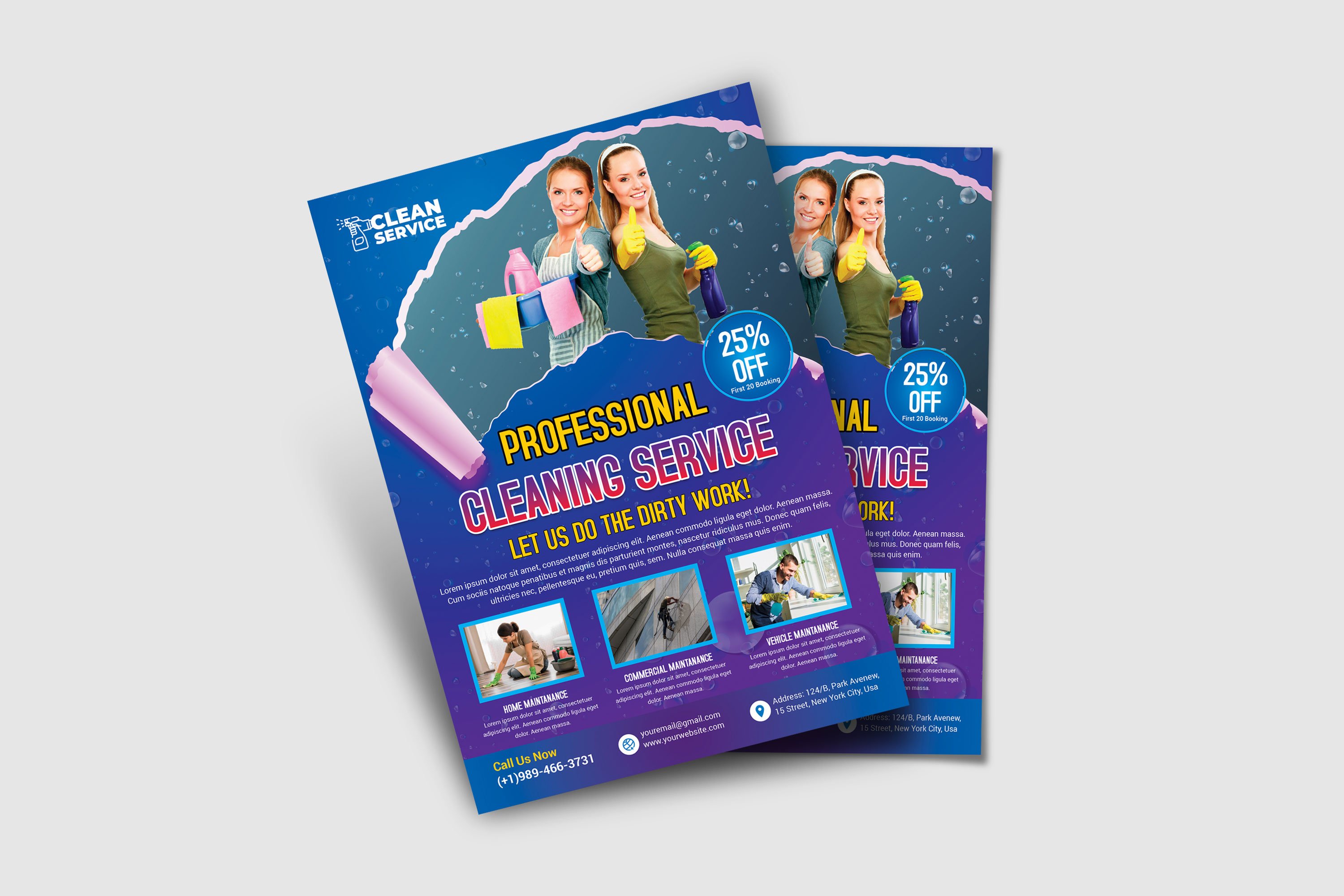 cleaning service flyer template3 740