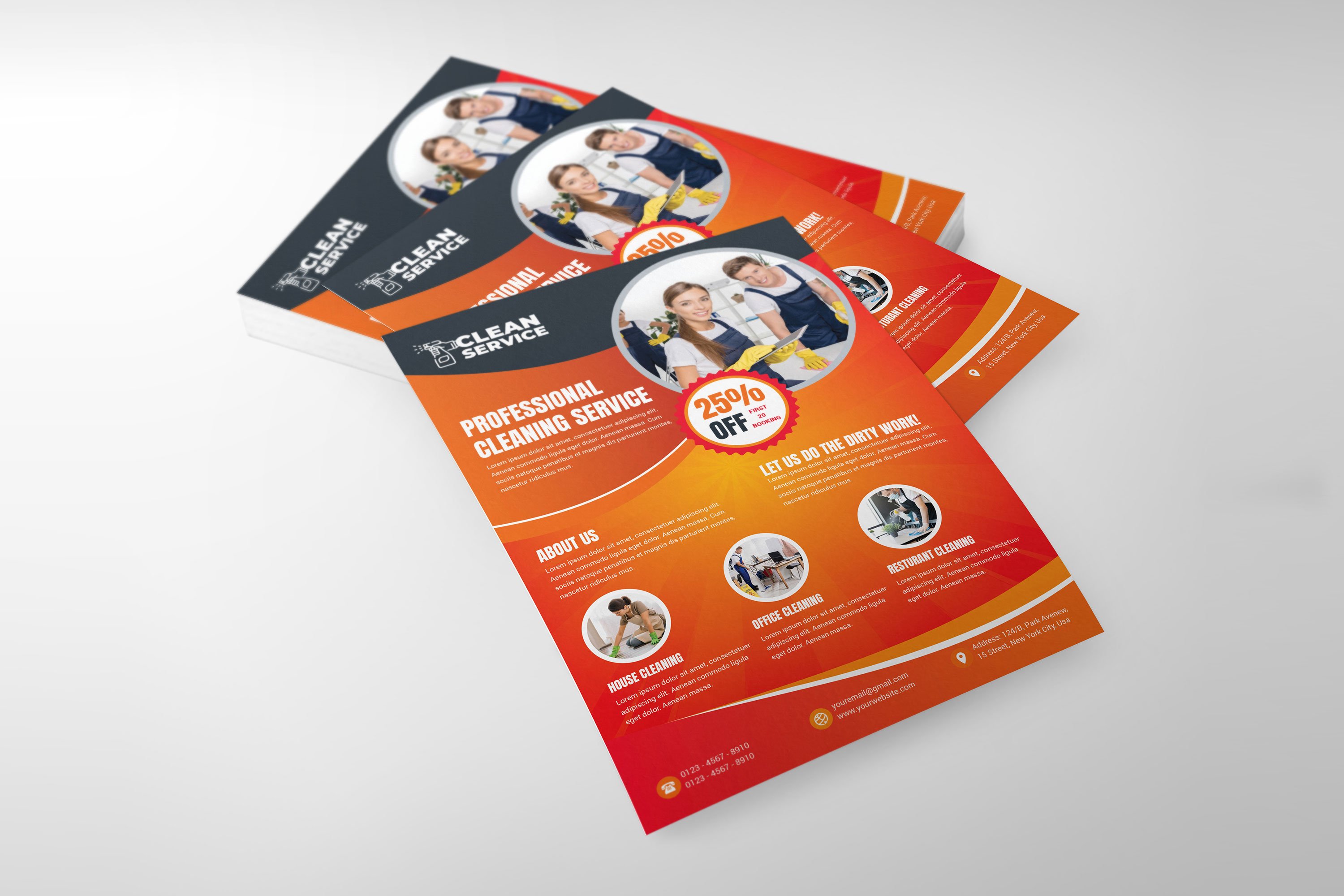 cleaning service flyer template4 132