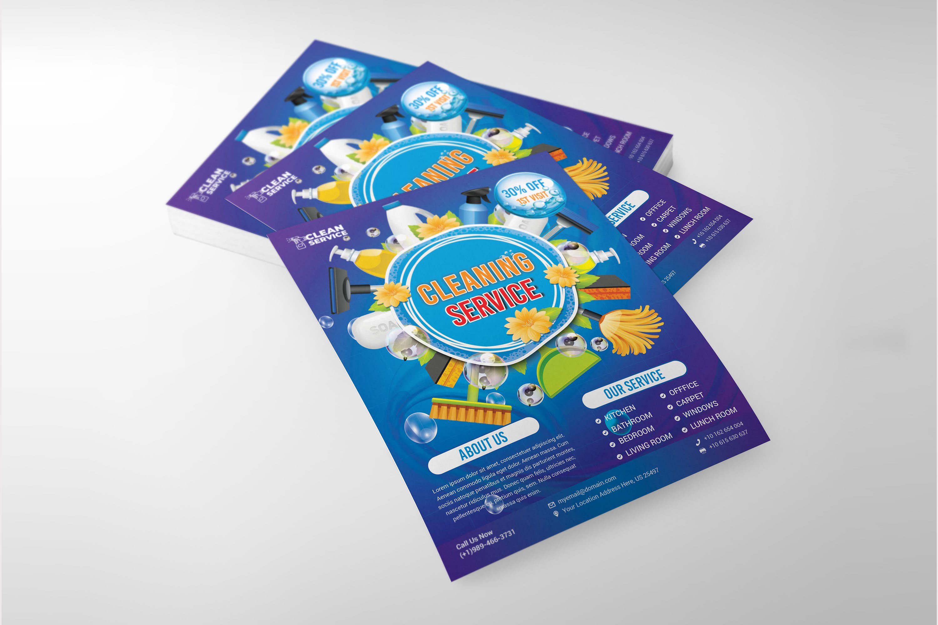 cleaning service flyer template4 370