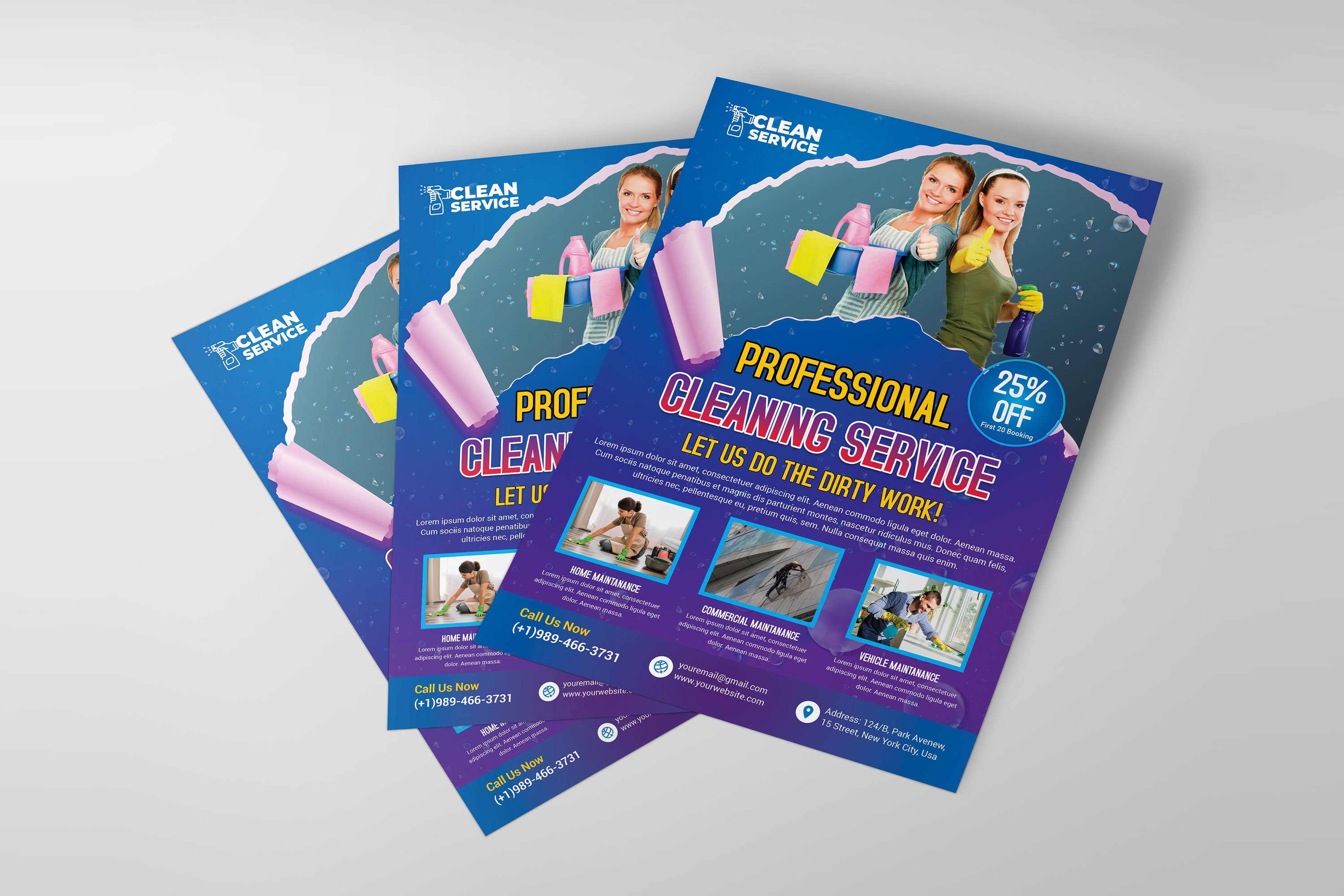 cleaning service flyer template5 345